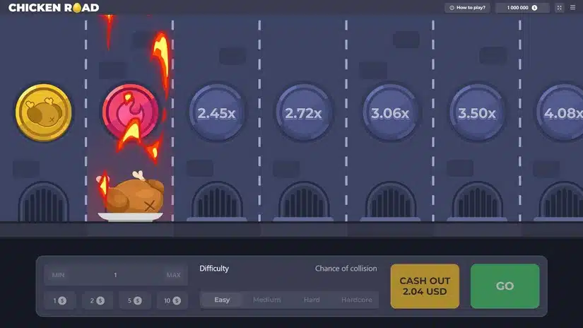 Demoversie van Chicken Road spel.